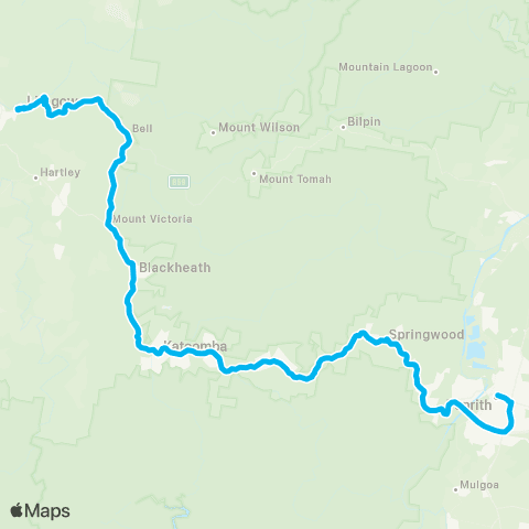 Other TfNSW routes Unknown Long Name map