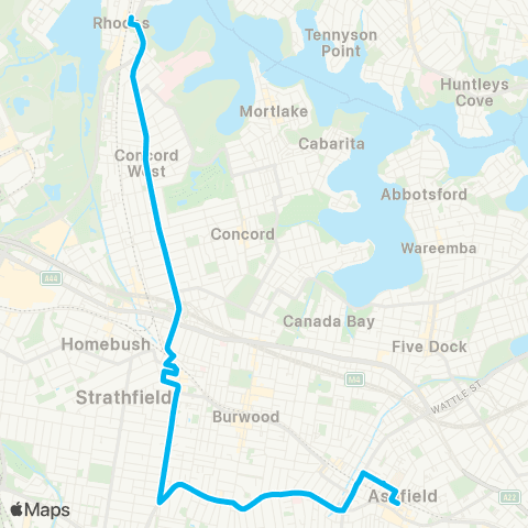 Other TfNSW routes Unknown Long Name map