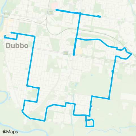 Central West and Orana Network Orana Mall to Dubbo CBD via Southlakes & S Dubbo map