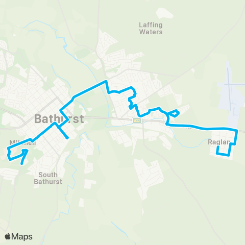 Central West and Orana Network Raglan to Charles Sturt Univ via Kelso map