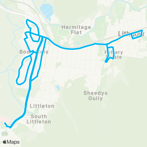 Central West and Orana Network Bowenfels to Lithgow via Lithgow Hosp (Loop Service) map