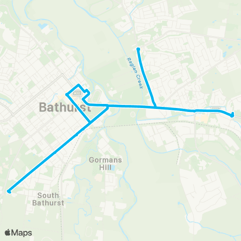 Other TfNSW routes Unknown Long Name map