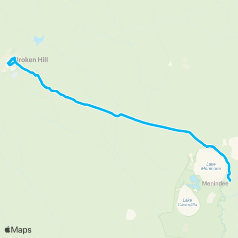 Far West Network Menindee to Broken Hill map