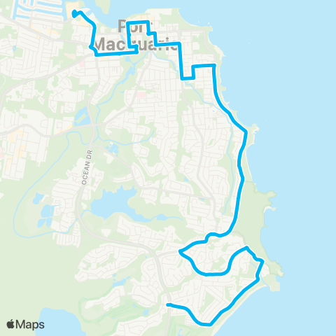 North Coast Network Lighthouse Plaza to Port Macquarie via Pacific Dr map