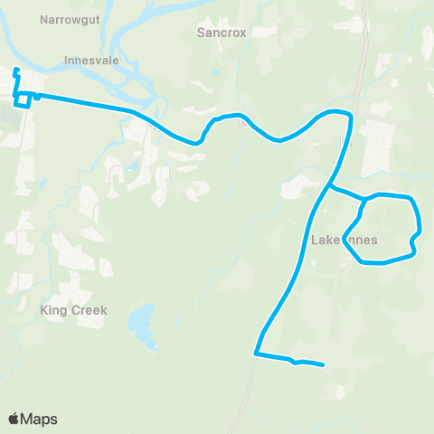 Other TfNSW routes Unknown Long Name map