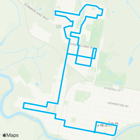 North Coast Network NW Casino to Casino via Casino Hosp (Loop Service) map