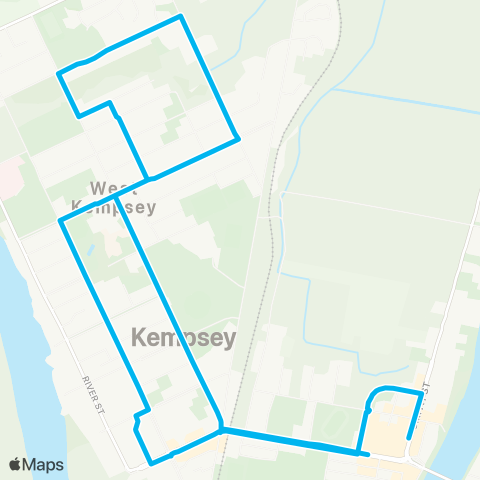 North Coast Network Kempsey to W Kempsey via Tozer St (Loop Service) map