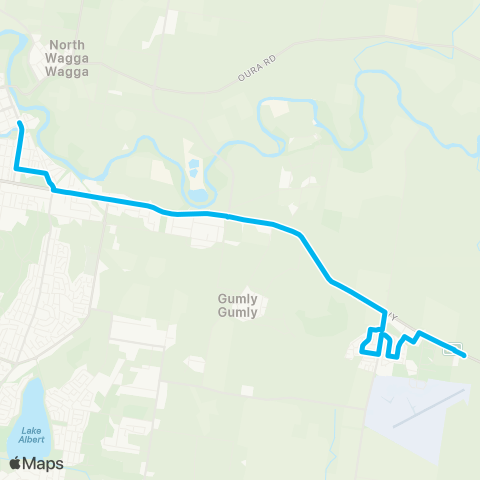 Riverina Murray Network Forest Hill to Wagga Wagga map