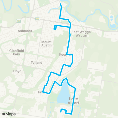 Riverina Murray Network Tatton to Wagga Wagga map