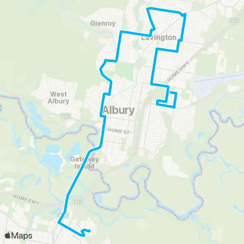 Riverina Murray Network Albury to Aware Programs Wodonga via Lavington map