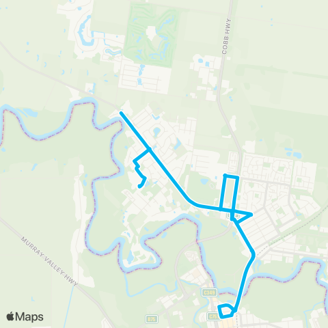 Riverina Murray Network Echuca to 24 Lane (Loop Service) map