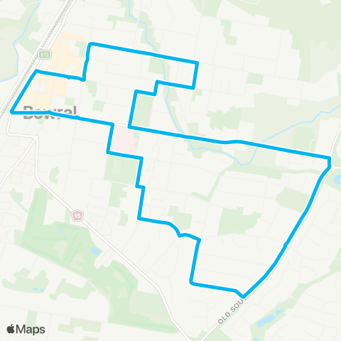 South East and Tablelands Network Bowral to Bowral Hospital (Loop Service) map