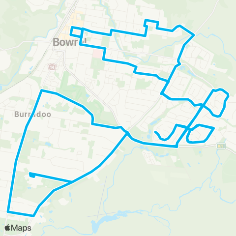 South East and Tablelands Network Bowral to East Bowral (Loop Service) map