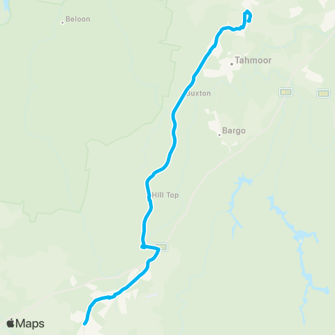 South East and Tablelands Network Picton to Bowral map