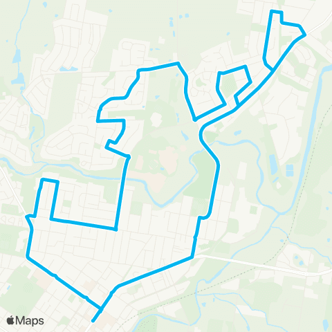 South East and Tablelands Network Goulburn to Kenmore via Gibson St & Goulburn Base Hosp (Loop Service anti-clockwise) map