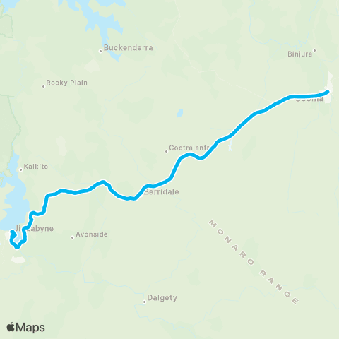 Other TfNSW routes Unknown Long Name map