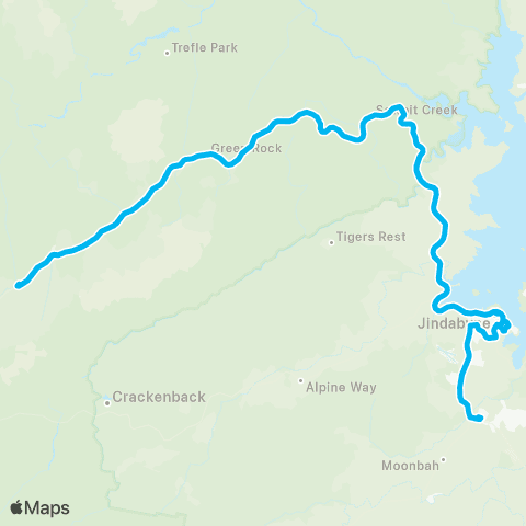 Other TfNSW routes Unknown Long Name map