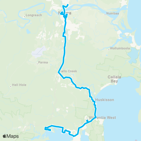 Sydney and Surrounds Network St Georges Basin to Bomaderry Sta & Nowra via Sanctuary Point map