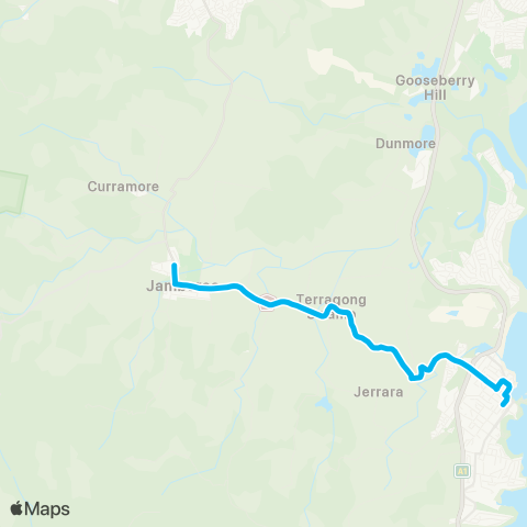 Sydney and Surrounds Network Kiama to Jamberoo & Minnamurra Falls map
