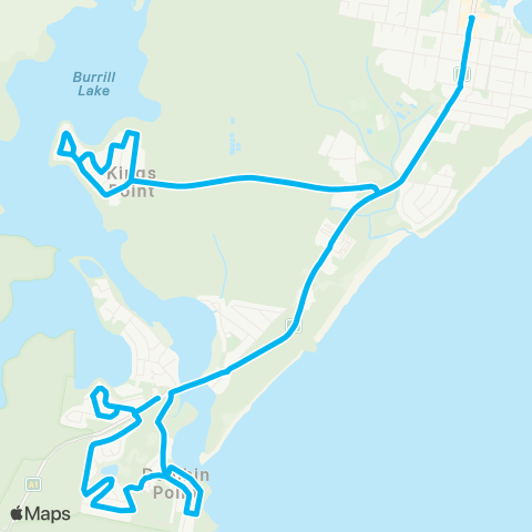 Sydney and Surrounds Network Milton to Ulladulla via Narrawallee & Mollymook map
