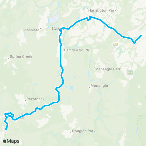 Sydney and Surrounds Network Picton to Narellan & Campbelltown map