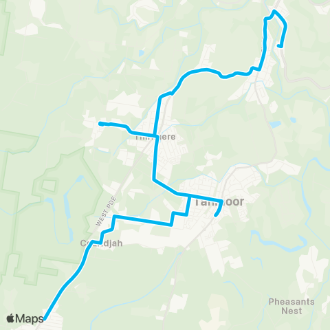 Sydney and Surrounds Network Picton to Buxton via Thirlmere & Tahmoor map