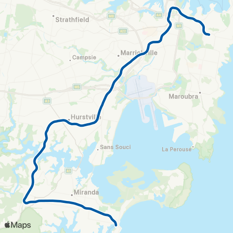 Sydney Trains Network Eastern Suburbs & Illawarra map