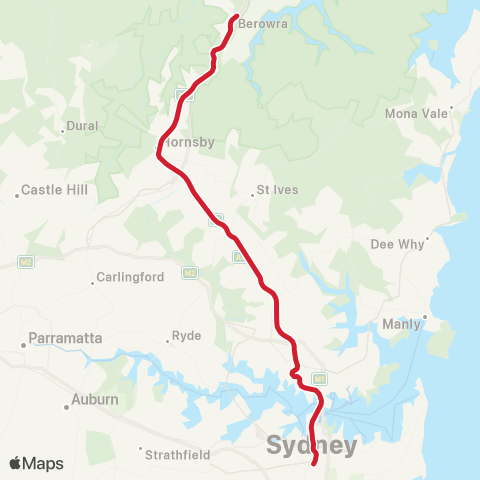 Sydney Trains Network Northern map
