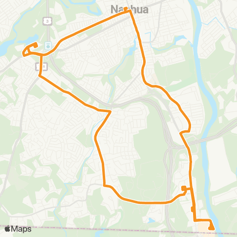 Nashua Transit System South Route map