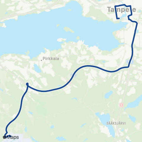 Nysse Nalkala - Lentokenttä map