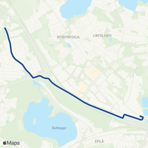 Nysse Teivo-Hiedanranta map