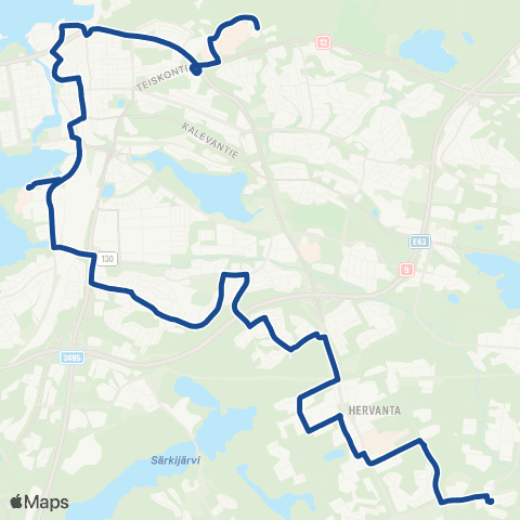 Nysse Lintyhytti - Ratina - Tays map
