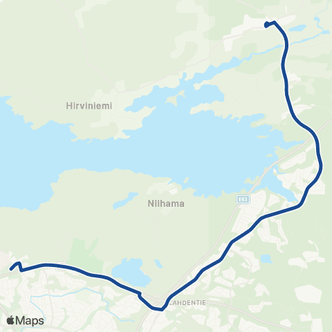 Nysse Sorila - Linnainmaa - Kaupin kampus map