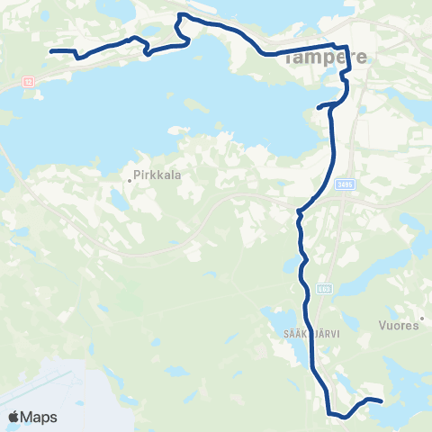 Nysse Rahola - Ranta-Kaarila - Ratina - Höytämö map