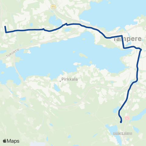 Nysse Multisilta - Ratinanranta - Myllypuro map