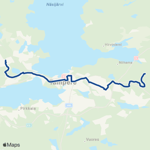 Nysse Ojala - Kyttälä - Lamminpää map