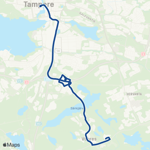 Nysse Mäyränmäki - TAKK - Keskustori map