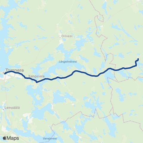 Nysse Kuhmoinen - Kuhmalahti - Sahalahti - Mobilia - Kangasala - Sorin aukio map