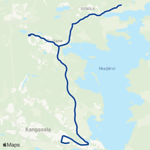 Nysse Pikkola - Kangasala - Suinula map