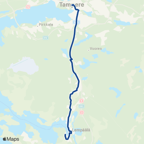 Nysse Haurala - Lempäälä - Vanattara - Keskustori map