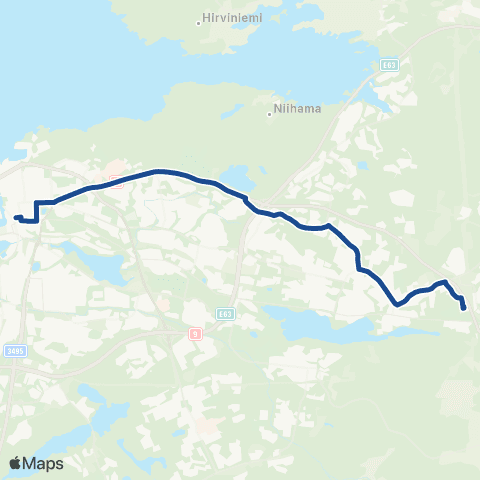 Nysse Vatiala - Linnainmaa - Sorin aukio map