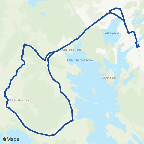 Nysse Valkeakoski, Linja-autoasema - Metsäkansa - Rantoo map
