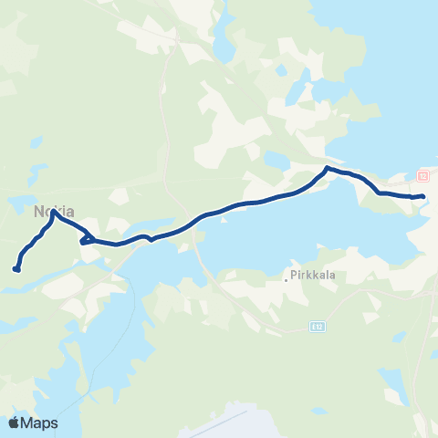 Nysse Harjuniitty - Nokia - Tampere map