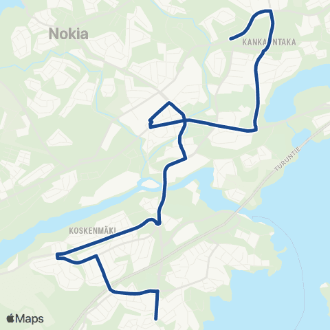 Nysse Keho - Vihola - Nokia - Ilkan alue map