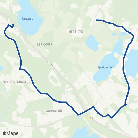 Nysse Siivikkala - Ylöjärvi map