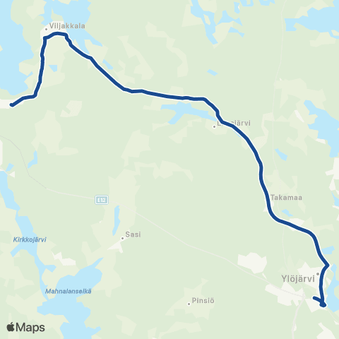 Nysse Ylöjärvi - Viljakkala - Kyrönlahti map