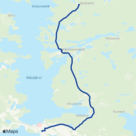 Nysse Kämmenniemi - Linnainmaa - Keskustori map