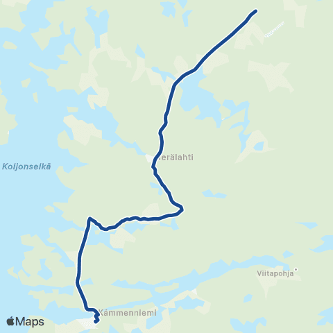Nysse Terälahti - Teiskon kirkkotie - Kämmenniemi map
