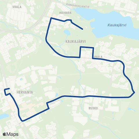 Nysse Kaukajärvi - Annala - Hervanta map