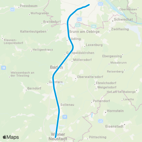 Österreichische Bundesbahnen Wien Praterstern ↔︎ Wien map
